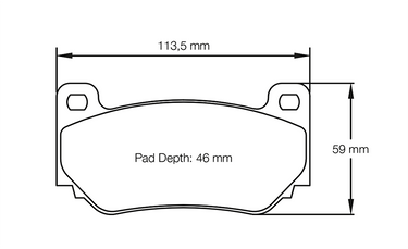 Pagid 4349 racing brake pads for the Lotus Exige Sport Cup and Caterham SP/300.R.